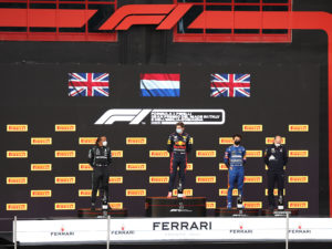 Ferrari Trento sul podio a Imola, brindisi ufficiale Formula 1